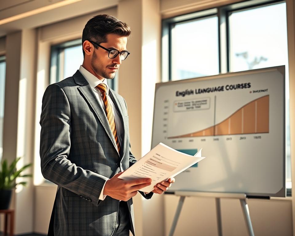 investimento no curso de inglês