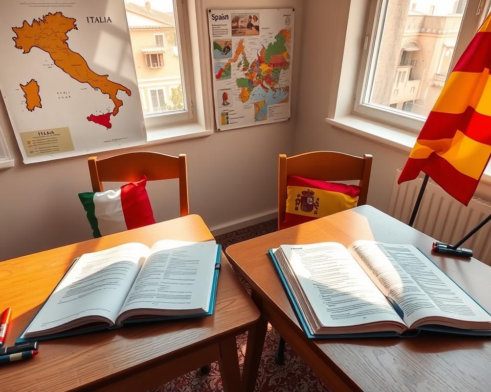 aprender italiano e espanhol juntos