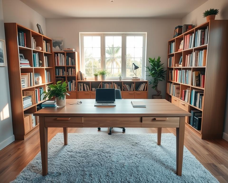 espaço de estudo organizado