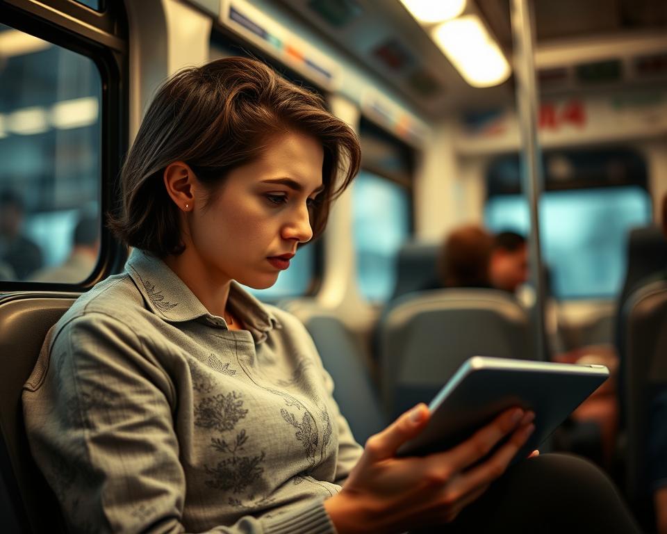 estabelecendo metas para estudar inglês no transporte