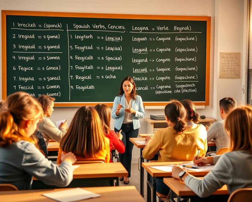exercícios para verbos espanhóis irregulares