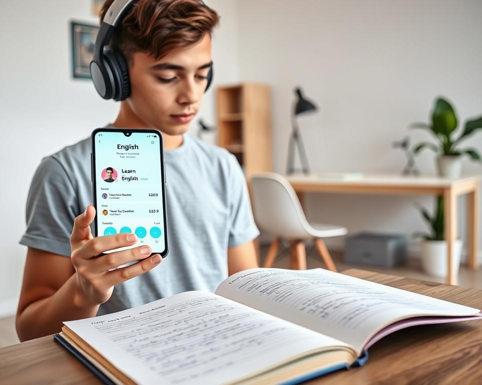 medir progresso aprender inglês por voz