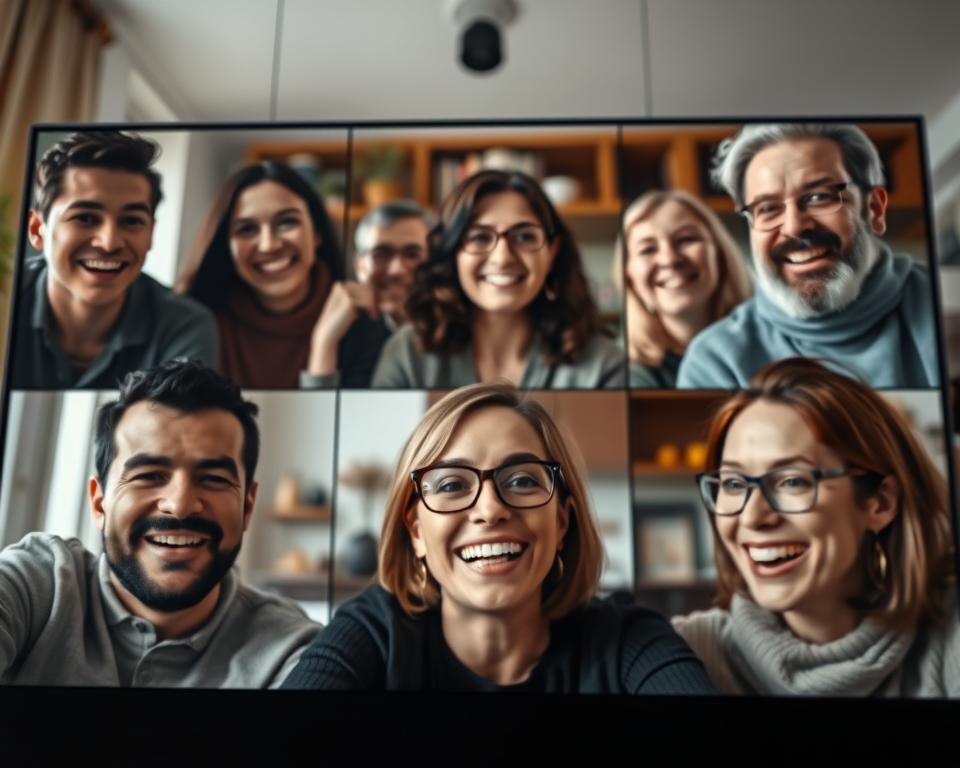 prática de conversação em inglês em grupo online